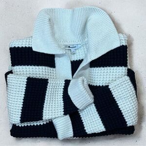 Madewell Blue and White heavy sweater